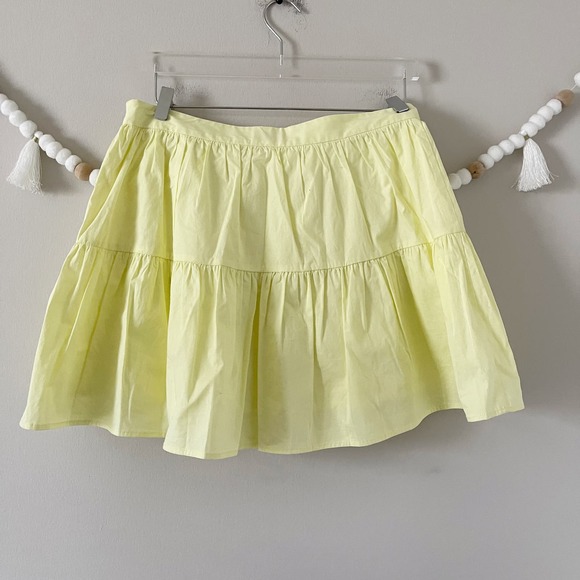 NEW STAUD Sea Mini Skirt Stretch Cotton Buttery Ruffled Sunray Women's Size 10 - Picture 10 of 11